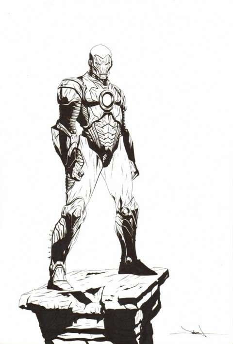 Iron Man by Jae Lee.  Source.