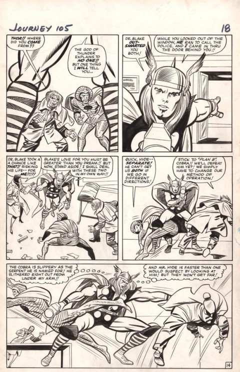 Journey Into Mystery issue 105 page 14 by Jack Kirby and Chic Stone.  Source.