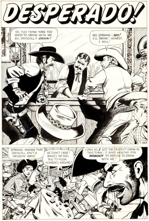 Kid Colt Outlaw issue 90 page 1 by Bill Everett.  Source.