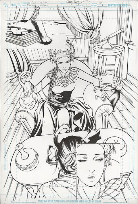 Madame Xanadu issue 16 splash by Amy Hadley and Richard Friend.  Source.