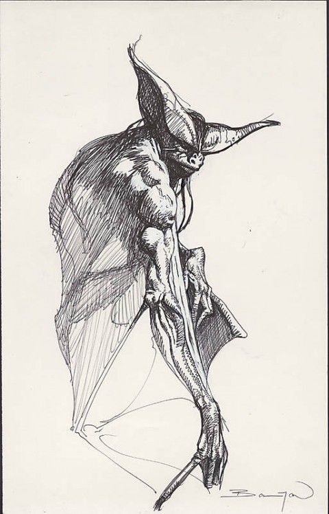 Man-Bat by John Bolton.  Source.