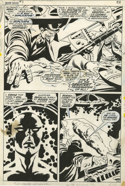 Silver Surfer issue 7 page 20 by John Buscema and Sal Buscema.  Source.