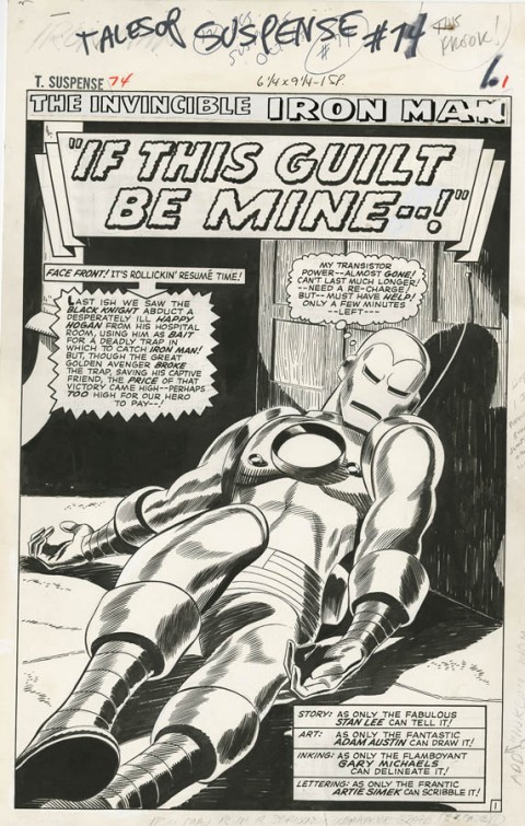 Tales Of Suspense issue 74 splash by Gene Colan.  Source.