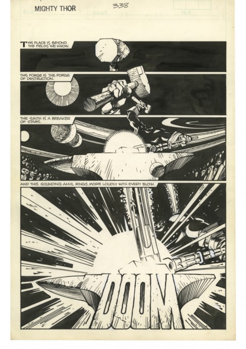 Thor issue 338 page 22 by Walter Simonson.  Source.