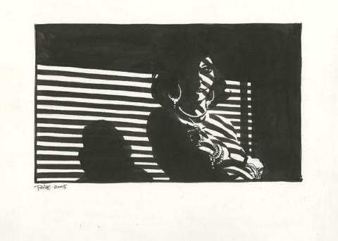 Woman In The Shadows by Tim Sale.  Source.