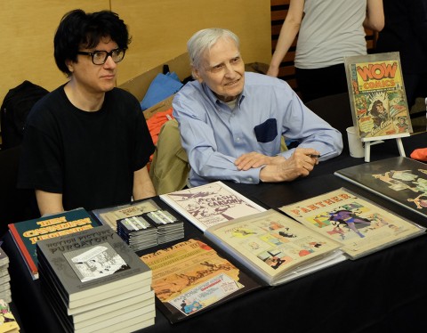 Rick Trembles and father Jack Tremblay at their signing table.