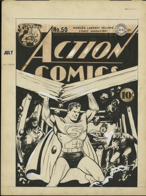 Action Comics issue 50 cover by Fred Ray.  Source.