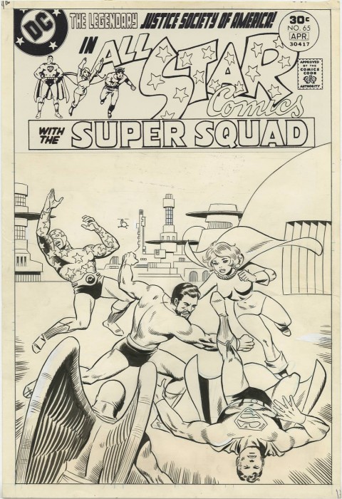 All-Star Comics issue 65 cover by Wally Wood.  Source.