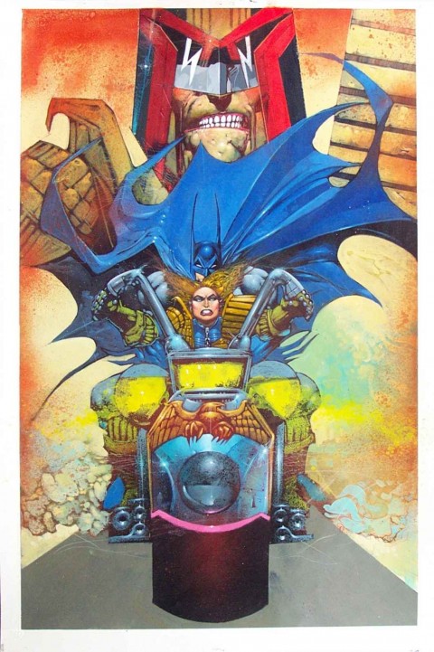 Batman/Judge Dredd: Judgement on Gotham page 29 by Simon Bisley.  Source.