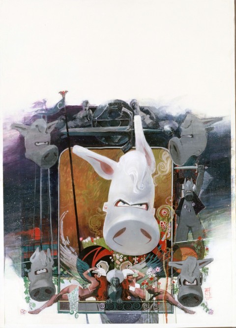 Cerebus by Bill Sienkiewicz.  Source.