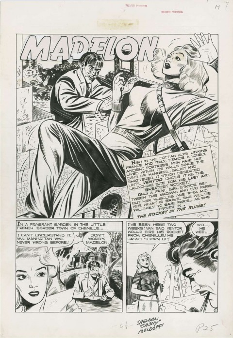 Crime Patrol issue 7 splash by Sheldon Moldoff.  Source.