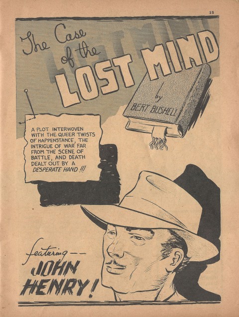 The Case of the Lost Mind splash from Name-It Comics