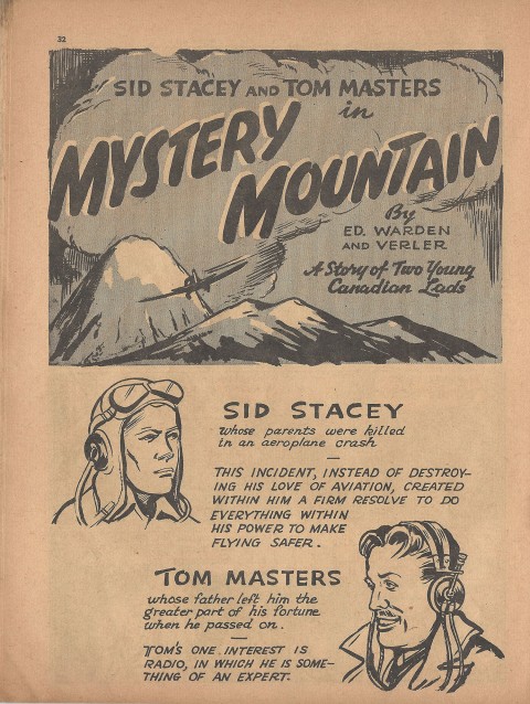 Mystery Mountain splash from Name-It Comics