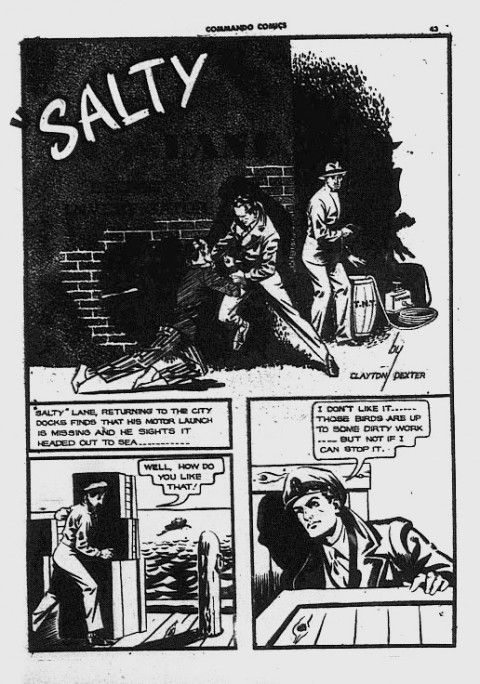 The first Salty Lane story in Commando Comics 18