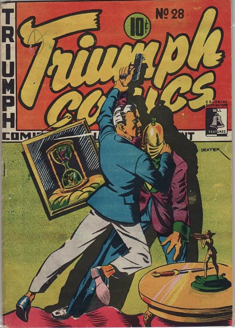 Clayton Dexter front cover from Triumph Comics NO. 28