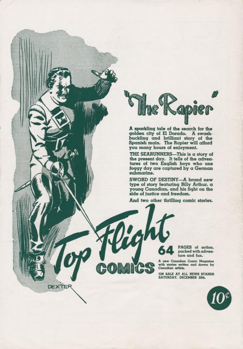 The back cover from Triumph-Adventure Comics No. 5