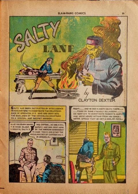 The Salty Lane splash from Slam-Bang Comics No. 7