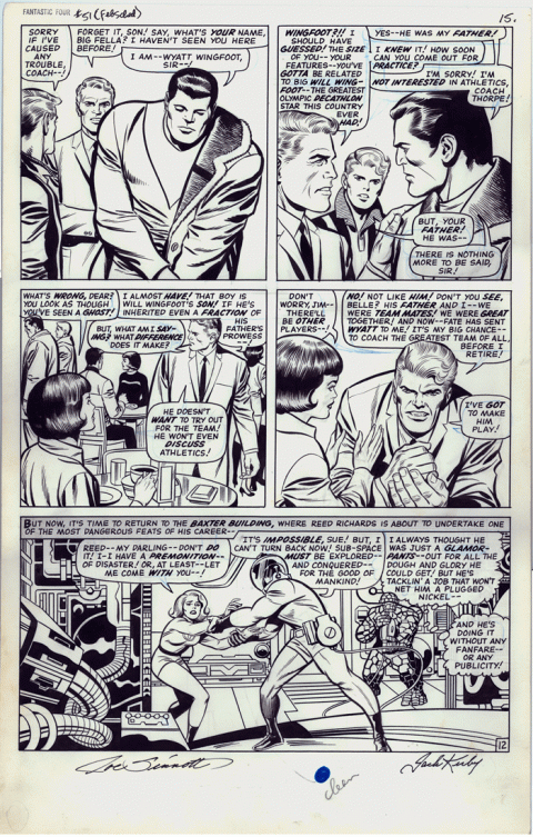 Fantastic Four issue 51 page 12 by Jack Kirby and Joe Sinnott.  Source.
