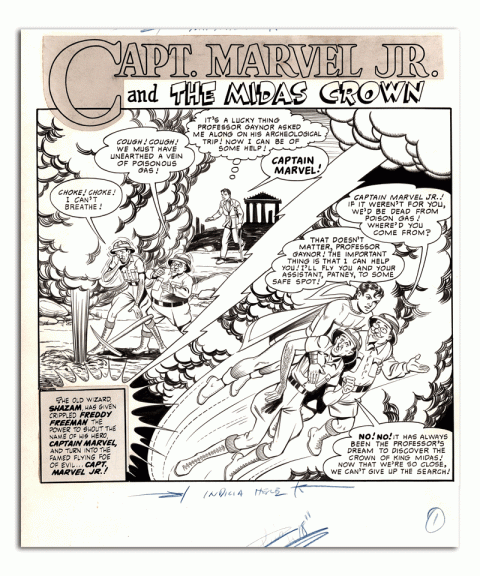 Master Comics issue 116 splash by Kurt Shaffenberger.  Source.