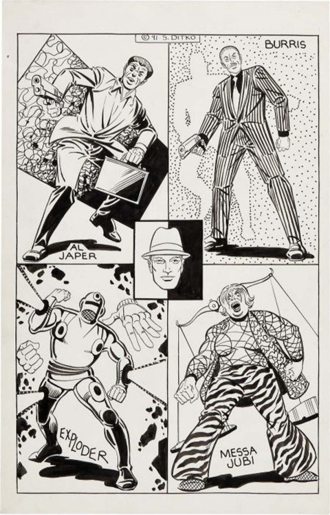 Mr. A page by Steve Ditko.  Source.