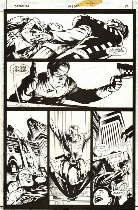 Starman issue 14 page 12 by Andrew Robinson and Wade Von Grawbadger.  Source.