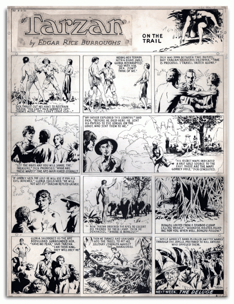 Tarzan 3-5-1935 by Hal Foster.  Source.