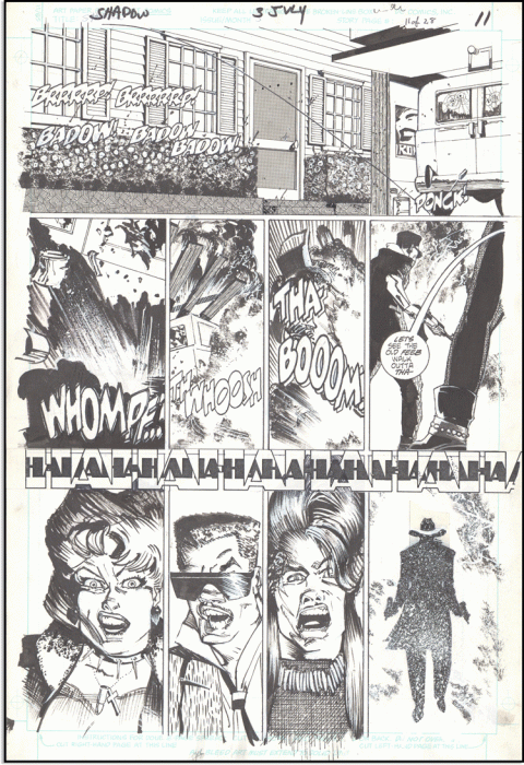 The Shadow issue 3 page 11 by Howard Chaykin.  Source.