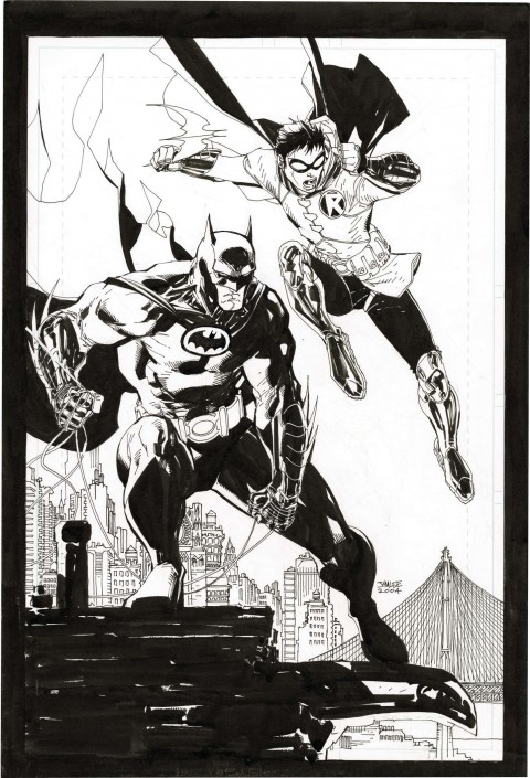 All-Star Batman & Robin promo by Jim Lee.  Source.