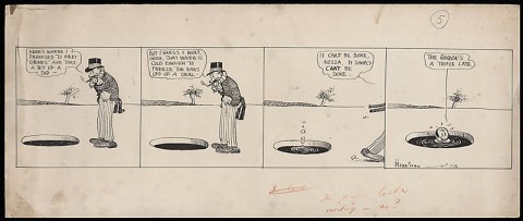 Baron Bean 1916 daily by George Herriman.  Source.