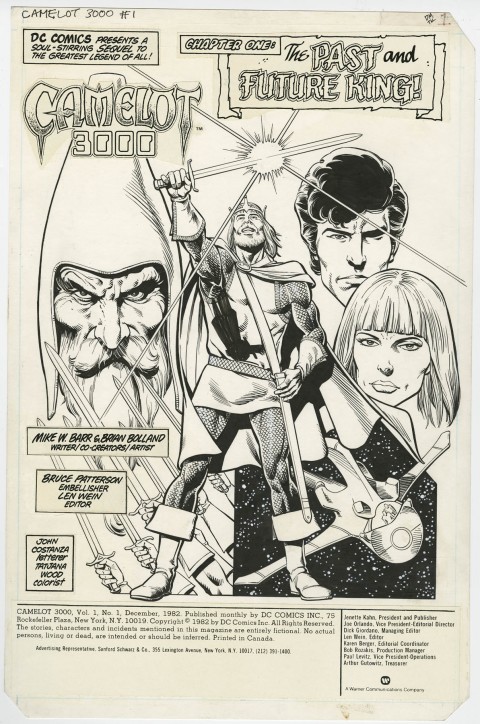 Camelot 3000 issue 1 splash by Brian Bolland and Bruce Patterson.  Source.