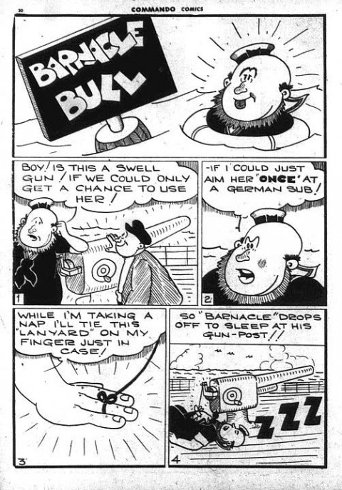 The first Barnacle Bull splash from Commando Comics No. 8