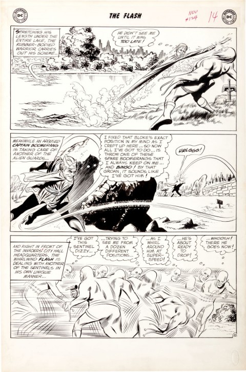 Flash issue 124 page 12 by Carmine Infantino and Joe Giella.  Source.