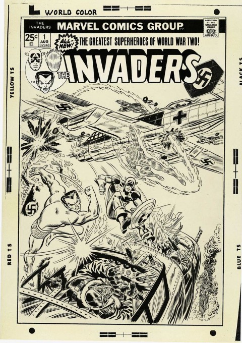 Invaders issue 1 cover by John Romita.  Source.