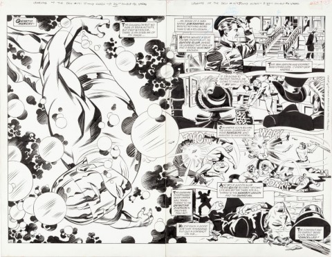 Legends Of The DC Universe issue 14 pages 26-27 by Steve Rude and Bill Reinhold.  Source.