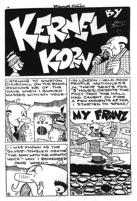 First Kernel Korn story splash from Triumph Comics No. 17