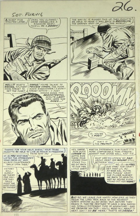 Sgt. Fury issue 16 page 20 by Dick Ayers and Frank Giacoia.  Source.