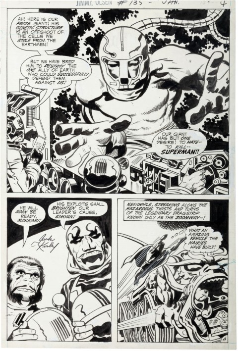 Superman's Pal, Jimmy Olsen issue 135 page 4 by Jack Kirby and Vince Colletta.  Source.