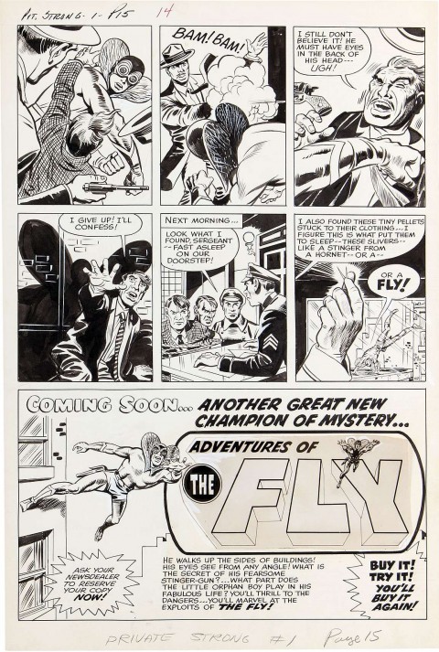 The Double Life of Private Strong issue 1 The Hideout page 2 by Jack Kirby and Joe Simon.  Source.