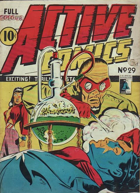 This cover for Active Comics No. 29 which looks toDingle Triumph Comics cover