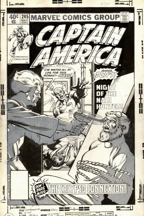 Captain America issue 245 cover by Frank Miller and Joe Rubinstein.  Source.