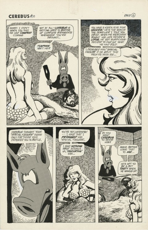 Cerebus issue 10 page 10 by Dave Sim.  Source.