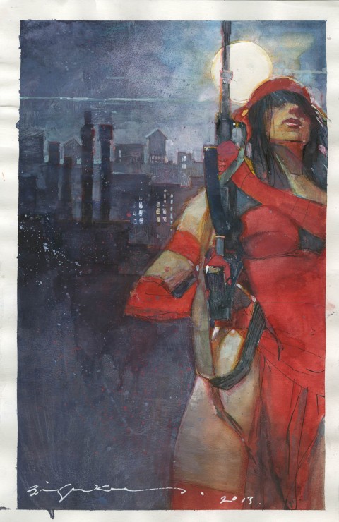 Elektra by Bill Sienkiewicz.  Source.