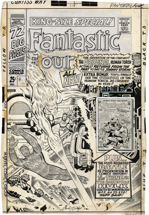 Fantastic Four Annual issue 4 cover by Jack Kirby and Joe Sinnott.  Source.