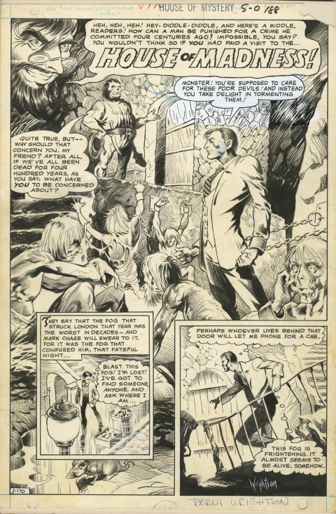 House Of Mystery issue 188 splash by Bernie Wrightson.  Source.