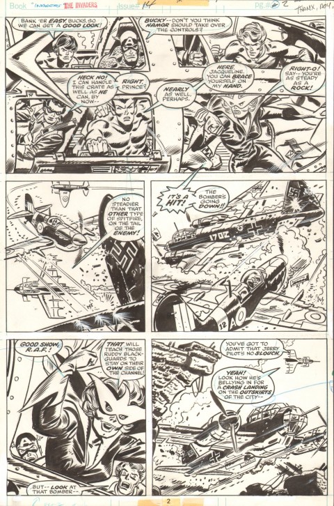 Invaders issue 14 page 2 by Frank Robbins and Frank Springer.  Source.