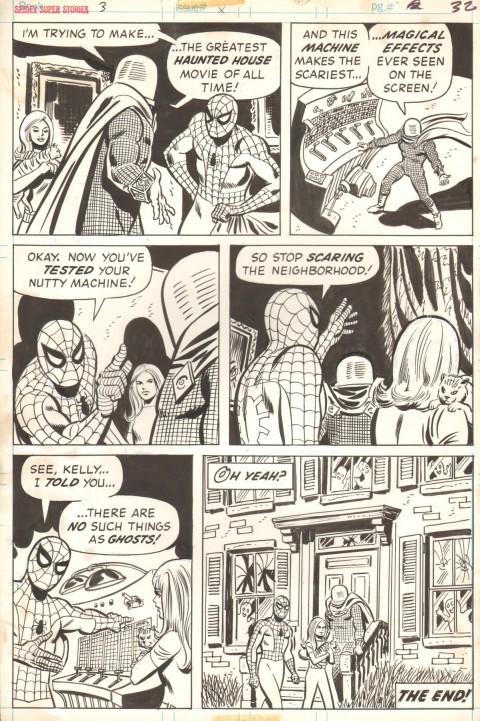 Spidey Super Stories issue 3 page 32 by Win Mortimer and Mike Esposito.  Source.