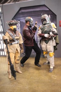 Star-Lord getting the stare-down from Boba Fett (photo credit Dr. Stevil)