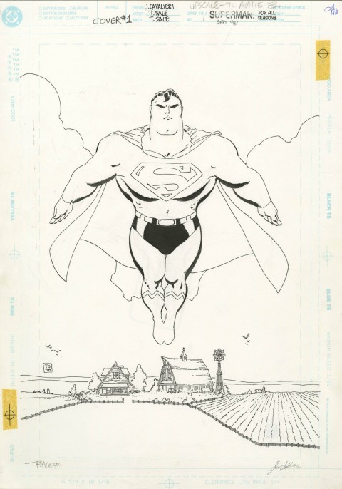 Superman: For All Seasons issue 1 cover by Tim Sale.  Source.