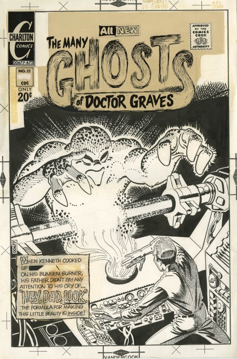 The Many Ghosts Of Doctor Graves issue 32 cover by Steve Ditko.  Source.