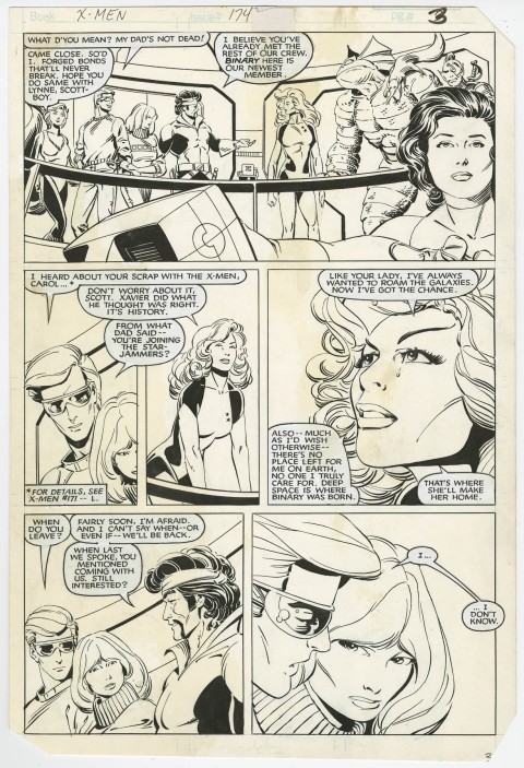 Uncanny X-Men issue 174 page 3 by Paul Smith and Bob Wiacek.  Source.